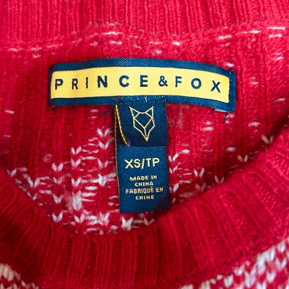 🦌Fair Isle Reindeer Snowflake Scandinavian Knit Christmas Sweater XS NWOT - Picture 7 of 9